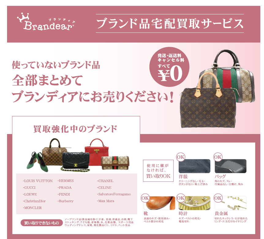 宅配買取(ブランディア) | コープサービス株式会社|暮らしのこと